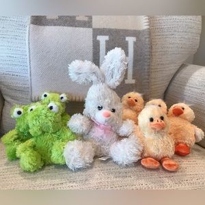 Easter Plush Bunny, Frogs, & Chicks